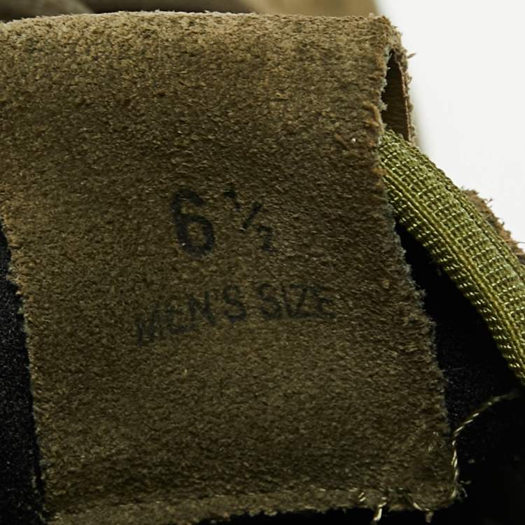 Pre Owned Tod's Olive Green/Brown Suede And Fabric Low Top Sneakers Size 40