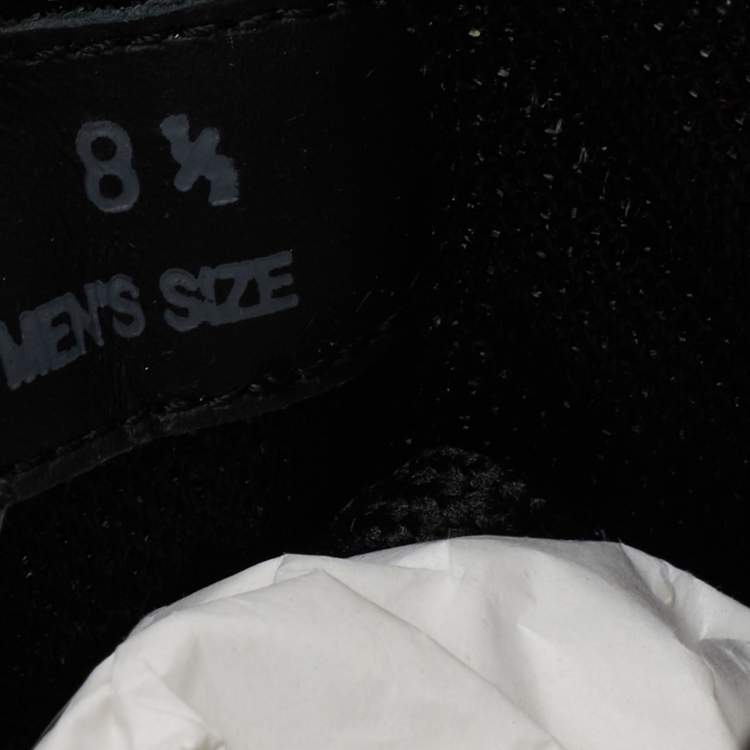 Pre Owned Tod's Black/White Mesh And Leather Chunky Lace Up  Sneakers Size 42.5