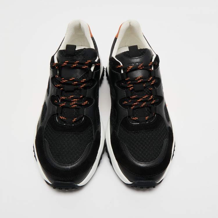 Pre Owned Tod's Multicolor Mesh and Leather Chunky Lace Up Sneakers Size 42
