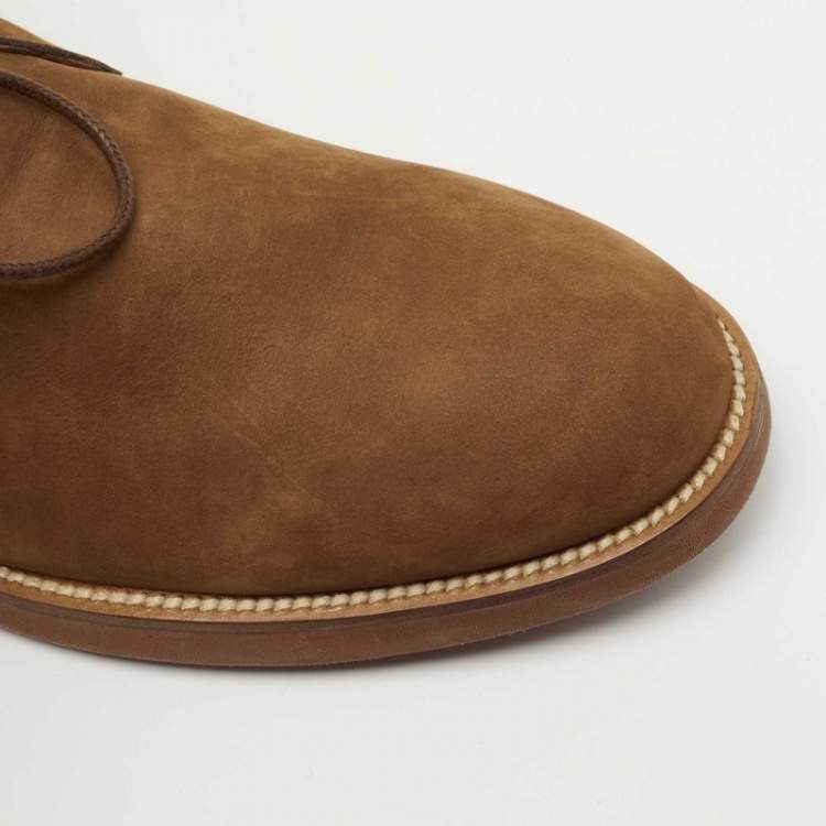 Pre Owned Tod's Brown Nubuck Leather Chukka Ankle Boots Size 44