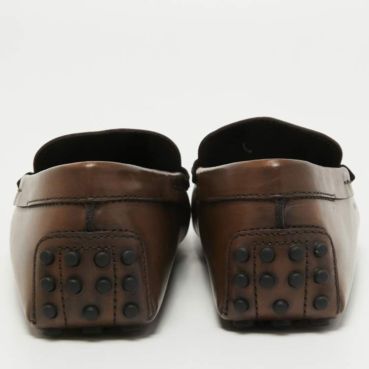 مملوكة مسبقًا Tod's Brown Leather Slip On Loafers Size 41