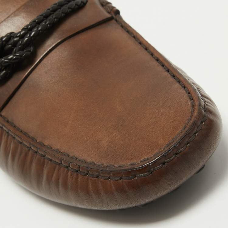 مملوكة مسبقًا Tod's Brown Leather Slip On Loafers Size 41