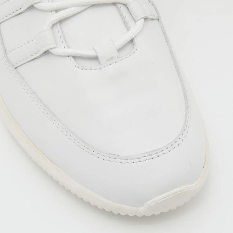 Pre Owned Tod's White Leather Low Top Sneakers Size 39.5