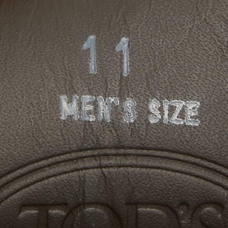 Pre Owned Tod's Dark Brown Leather Chukka Boots Size 45.5