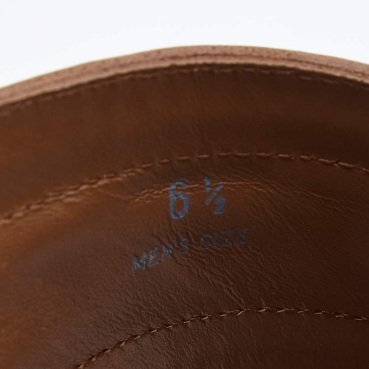 Pre Owned Tod's Brown Leather Cross Strap Flat Sandals Size 40