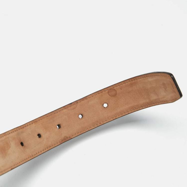 Pre Owned Tod's 85 CM Buckle Belt Brown Leather