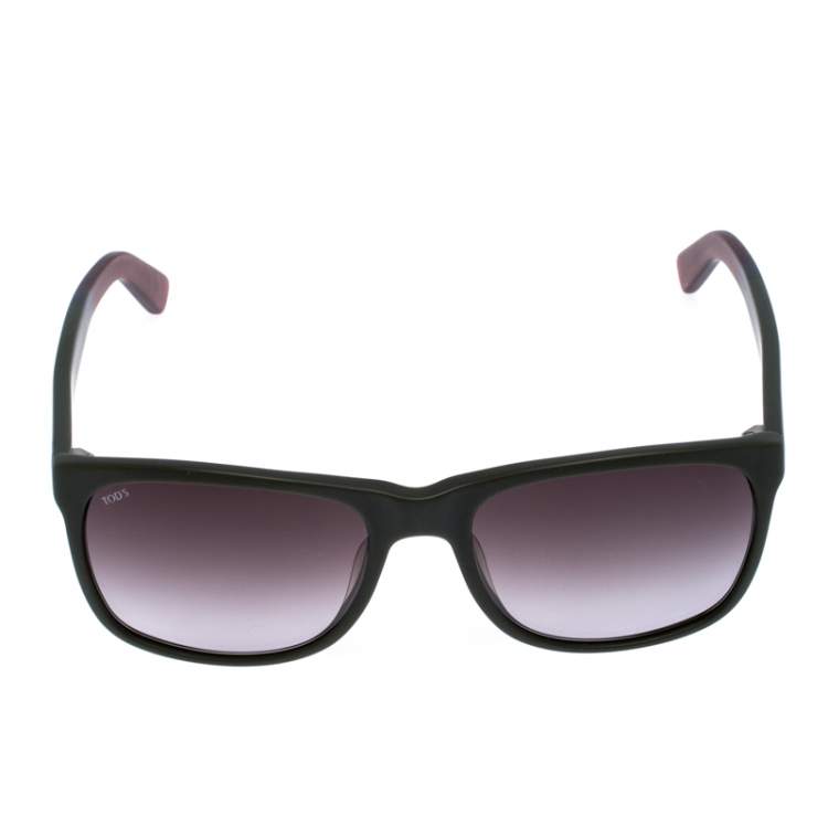 Pre Owned Tod's Green Gradient TO191 Square Sunglasses
