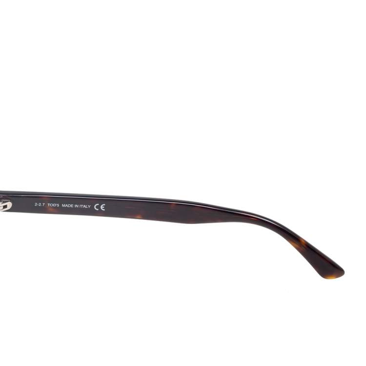 Pre Owned Tod's Brown Havana TO 165-F Square Sunglasses