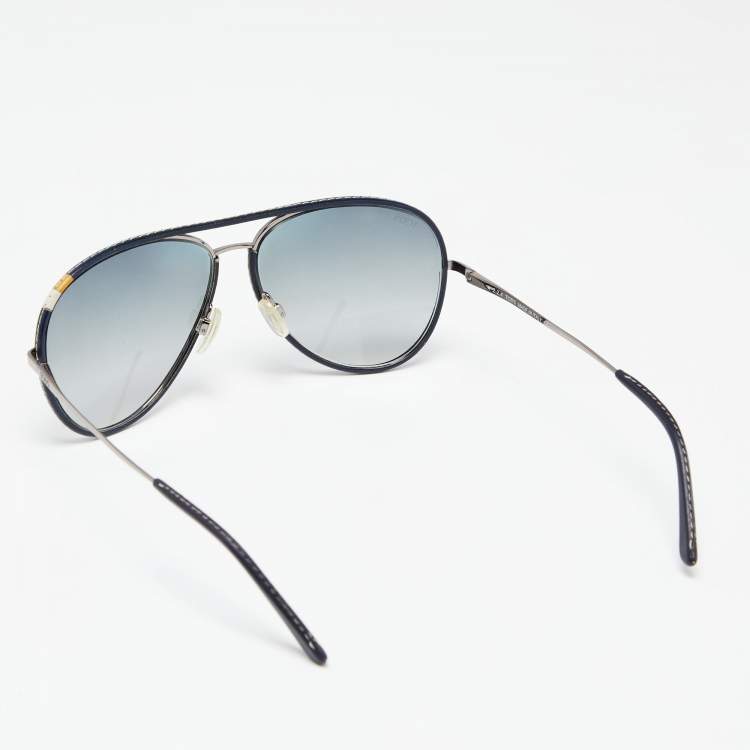 Pre Owned Tod's Blue TO150 Gradient Aviator Sunglasses