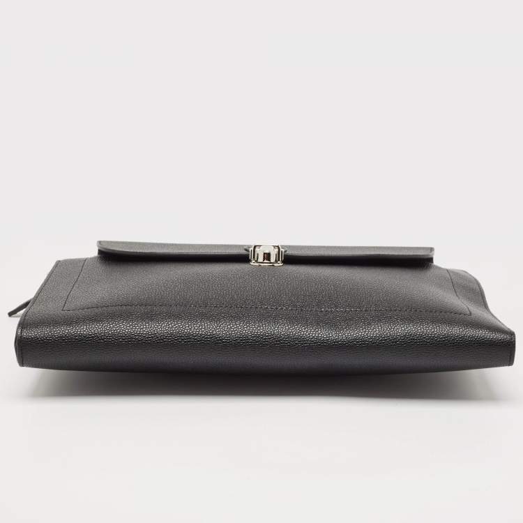 Pre Owned Tod's Black Leather Zip Pouch