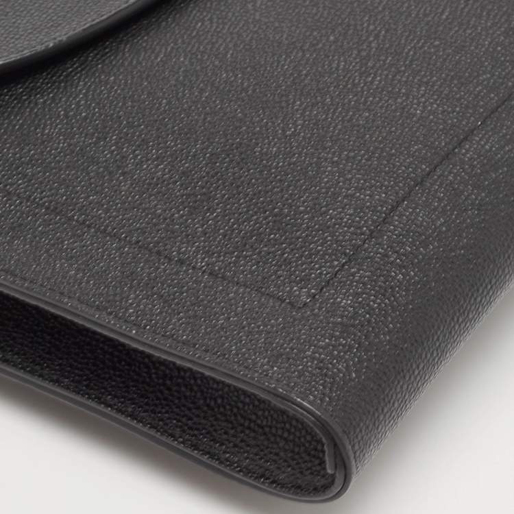 Pre Owned Tod's Black Leather Zip Pouch