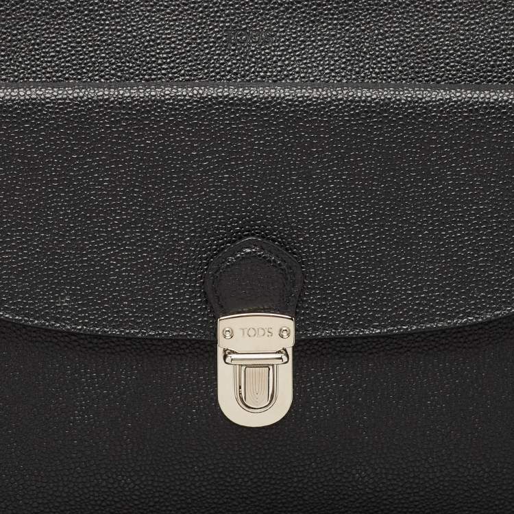 Pre Owned Tod's Black Leather Zip Pouch