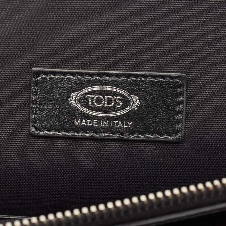 Pre Owned Tod's Black Leather Zip Pouch