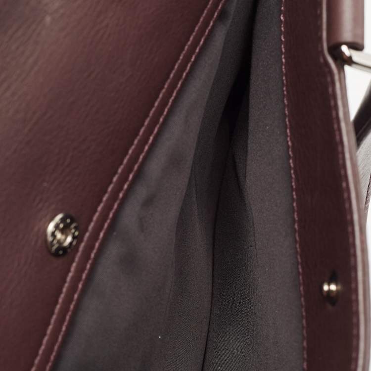 Pre Owned Tod's Burgundy Leather Gommino Tote