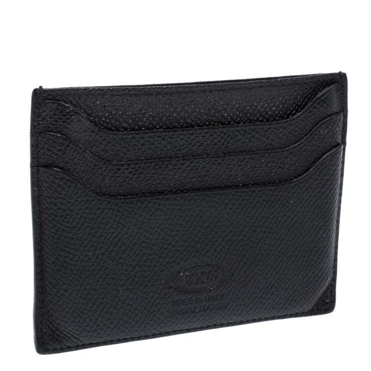 Pre Owned Tod's Black Leather Pocket Card Holder