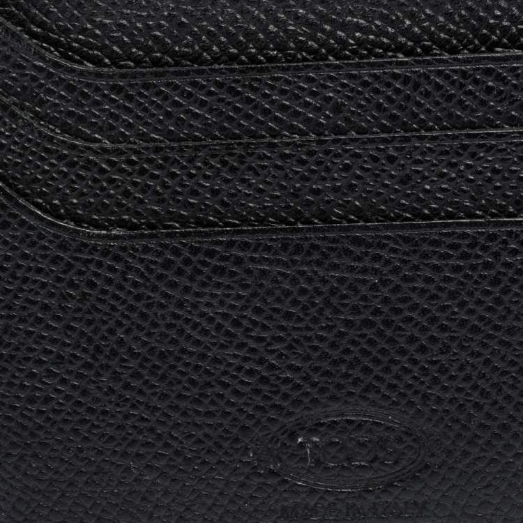 Pre Owned Tod's Black Leather Pocket Card Holder