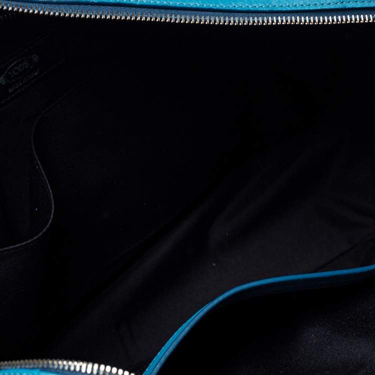 Pre Owned Tod's Blue Ostrich Classic Briefcase