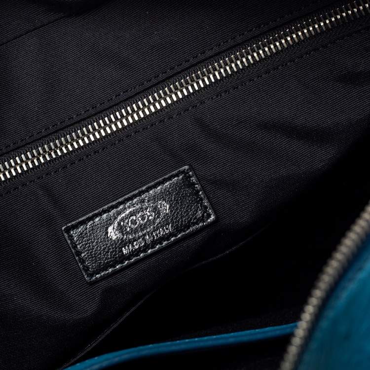 Pre Owned Tod's Blue Ostrich Classic Briefcase