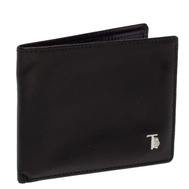 Pre Owned Tod's Black Textured Leather Bifold Wallet