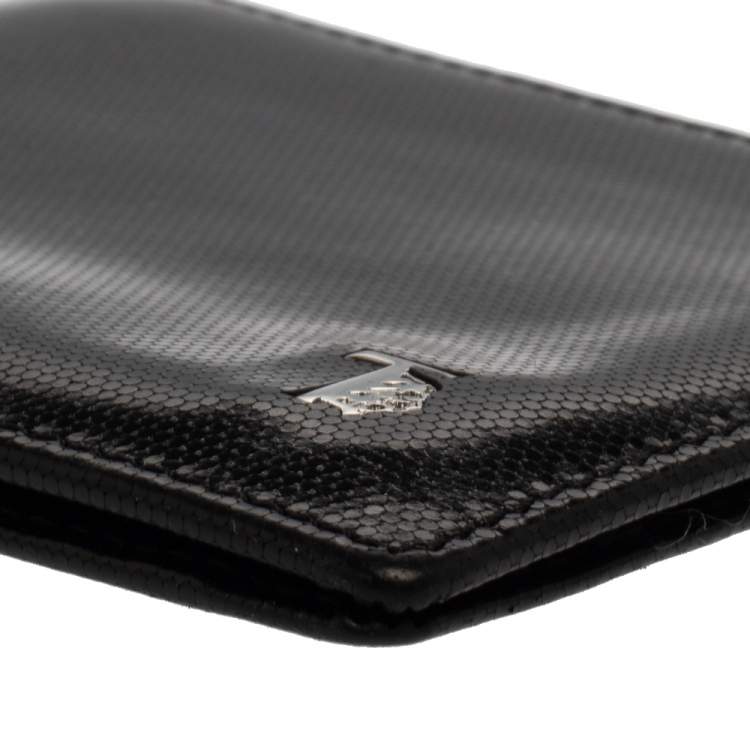 Pre Owned Tod's Black Textured Leather Bifold Wallet