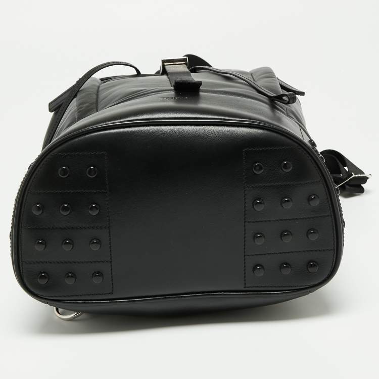Pre Owned Tod's Black Leather Backpack 