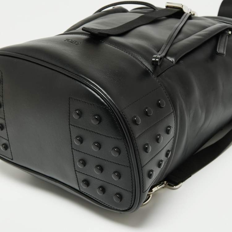 Pre Owned Tod's Black Leather Backpack 