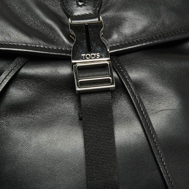 Pre Owned Tod's Black Leather Backpack 