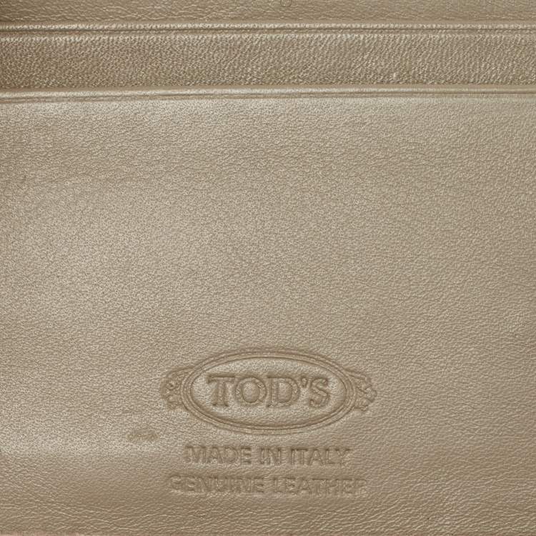 Pre Owned Tod's Olive Green Leather Bifold Wallet