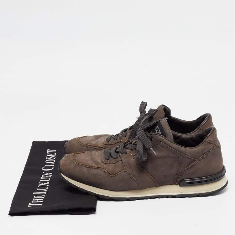 Pre Owned Tod's Brown Nubuck Lace Up Sneakers Size 41