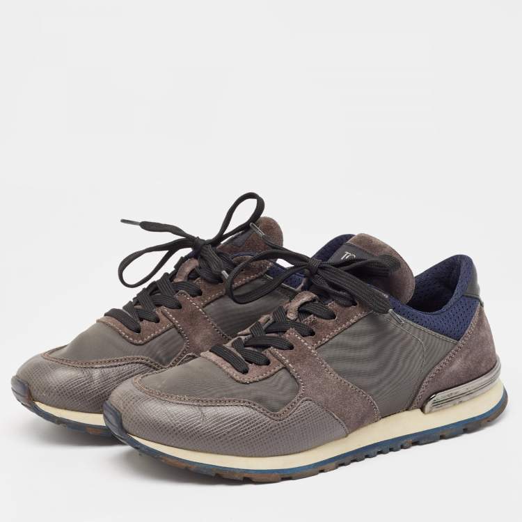 Pre Owned Tod's Two Tone Neoprene and Suede Low Top Sneakers  Size 40