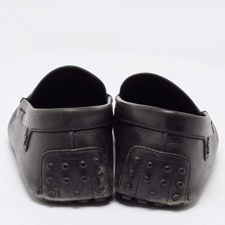 Pre Owned Tod's For Ferrari Black Leather Slip On Loafers Size 41