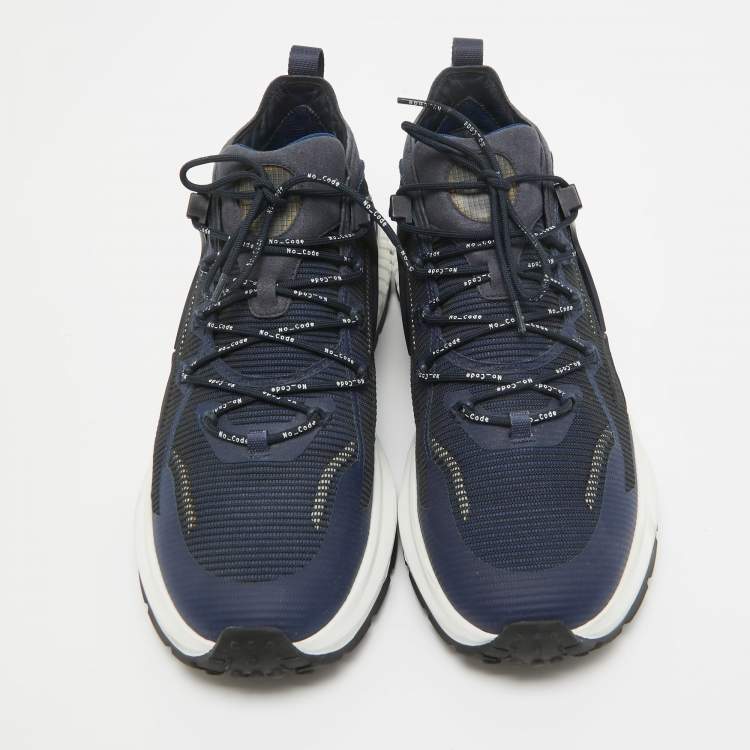 Pre Owned Tod's No Code Blue Leather and Mesh Low Top Sneakers 42