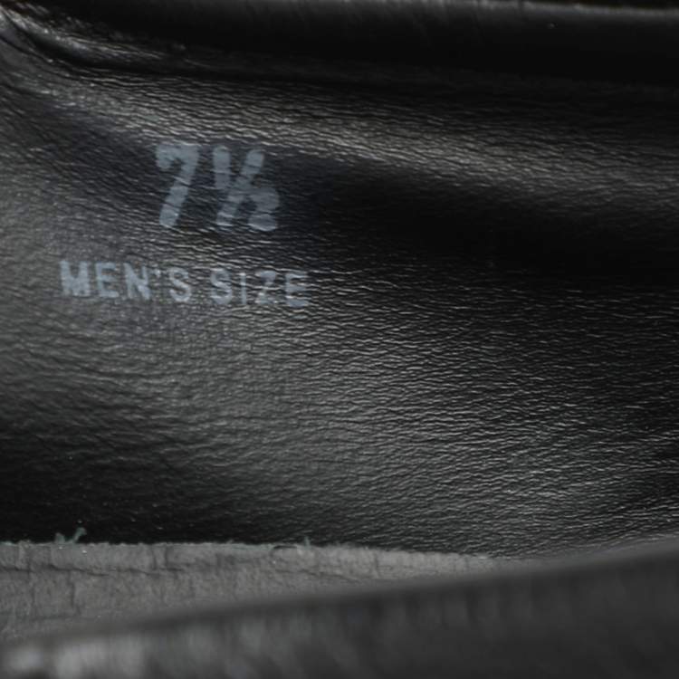Pre Owned Tod's Black Leather Espadrille Loafers Size 41.5