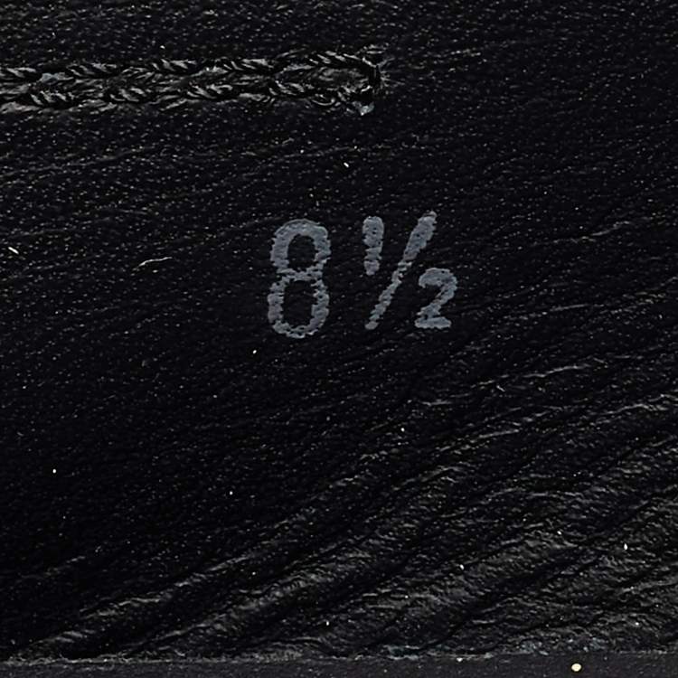 Pre Owned Tod's Black Leather Slip On Loafers Size 42.5