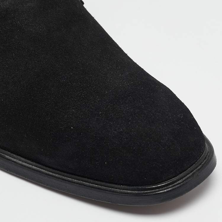 Pre Owned Tod's Black Suede Desert Boots Size 40