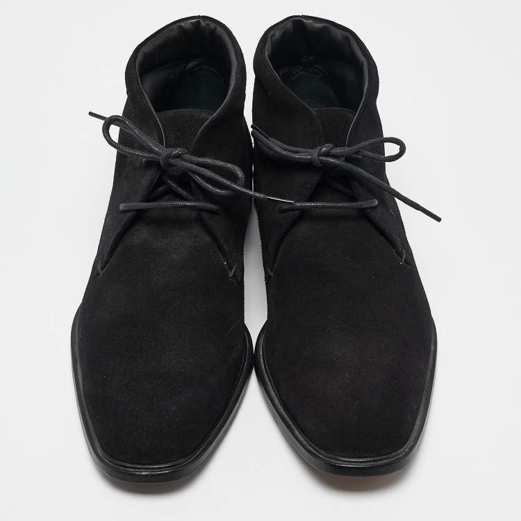 Pre Owned Tod's Black Suede Desert Boots Size 40