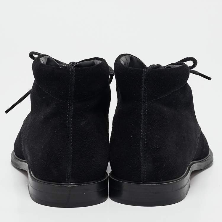 Pre Owned Tod's Black Suede Desert Boots Size 40