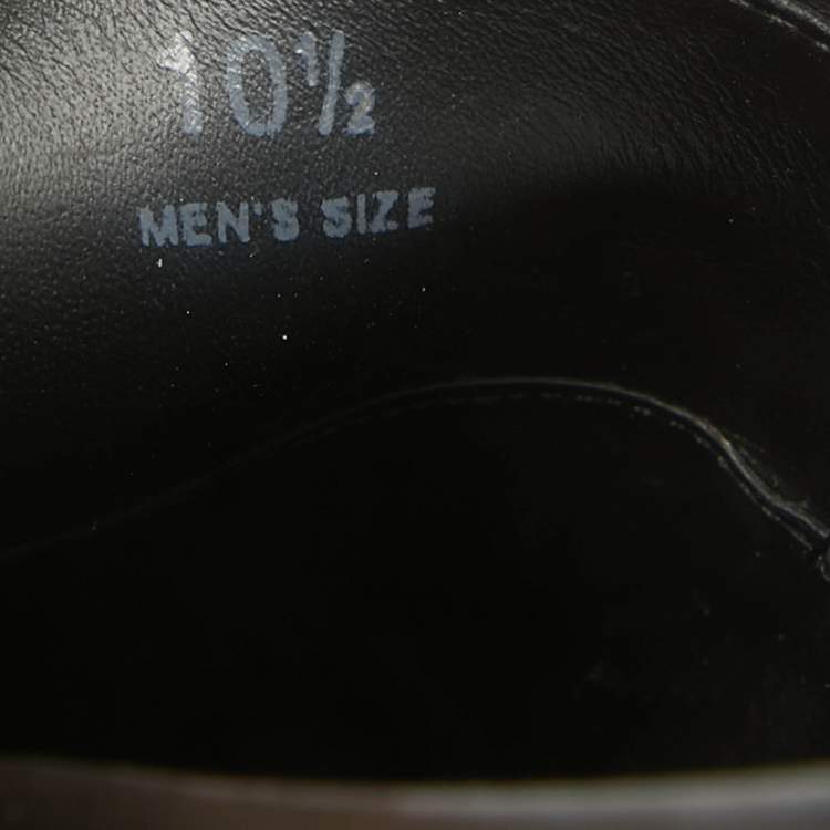 Pre Owned Tod's Black Leather Double T Slip On Loafers Size 45