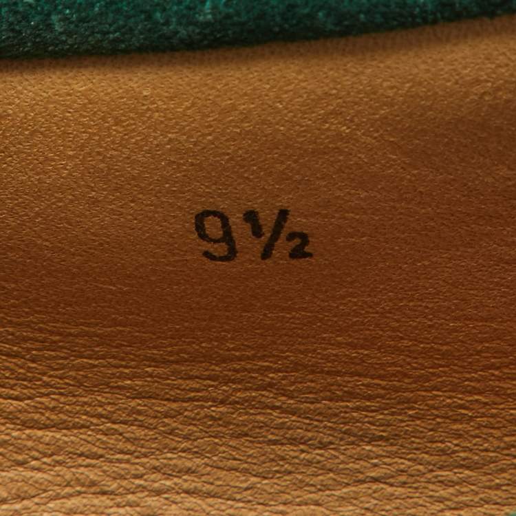 Pre Owned Tod's Green Suede Slip On Driver Loafers Size 44