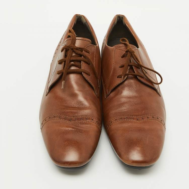 Pre Owned Tod's Brown Leather Lace Up Derby Size 44