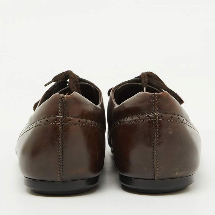 Pre Owned Tod's Brown Leather Lace Up Derby Size 44