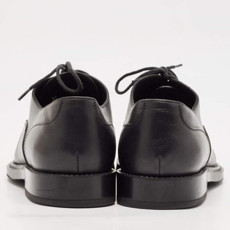 Pre Owned Tod's Black Leather Lace Up Derby Size 44