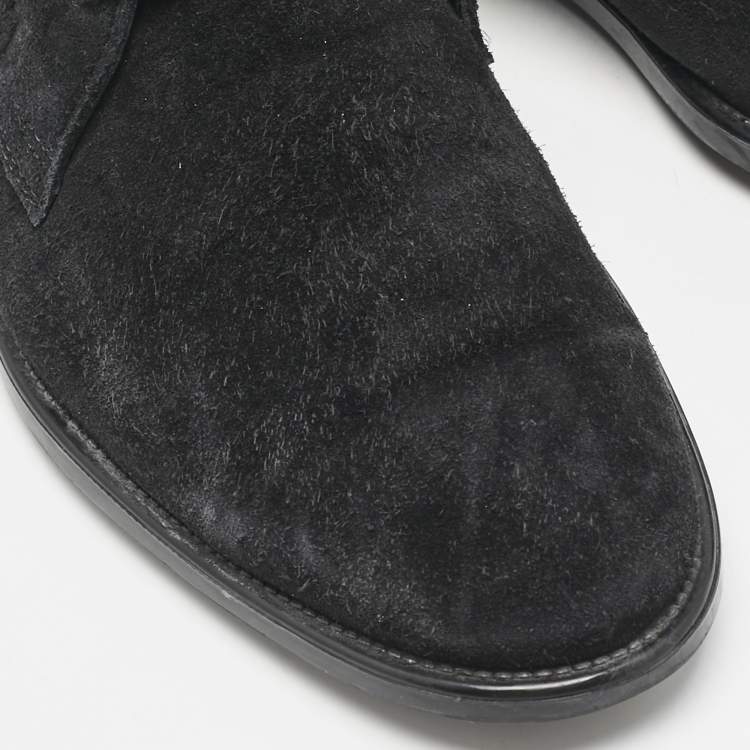 Pre Owned Tod's Black Suede  Ankle Length Boots Size 39.5