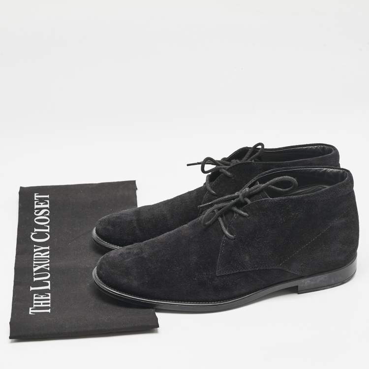 Pre Owned Tod's Black Suede  Ankle Length Boots Size 39.5