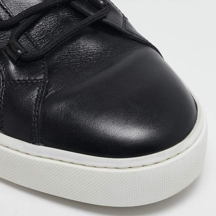 Pre Owned Tod's Black Leather Low Top Sneakers Size 44