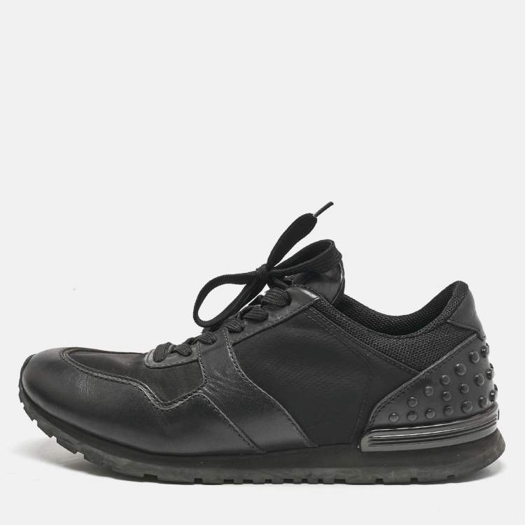 Pre Owned Tod's Black Nylon, Mesh and Leather Low Top Sneakers Size 41
