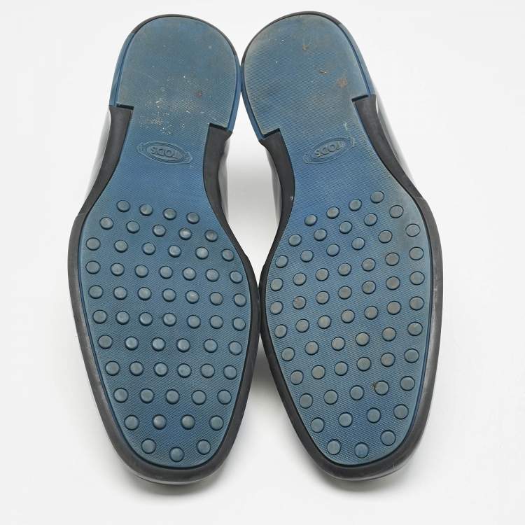 Pre Owned Tod's Black Leather Lace Up Derby Size 41.5