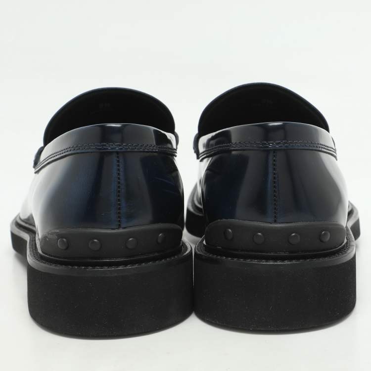 مملوكة مسبقًا Tod's Blue Patent Leather Loafers Size 44