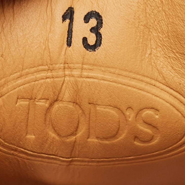 Pre Owned Tod's Brown Brogue Leather Lace Up Derby Size 48