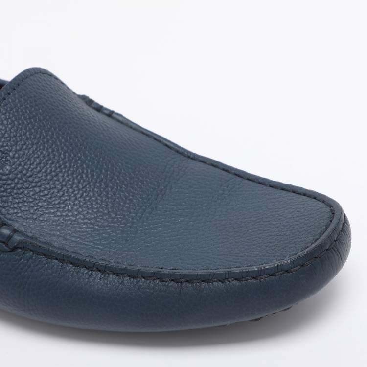 Pre Owned Tod's Blue Leather Loafers Size 43